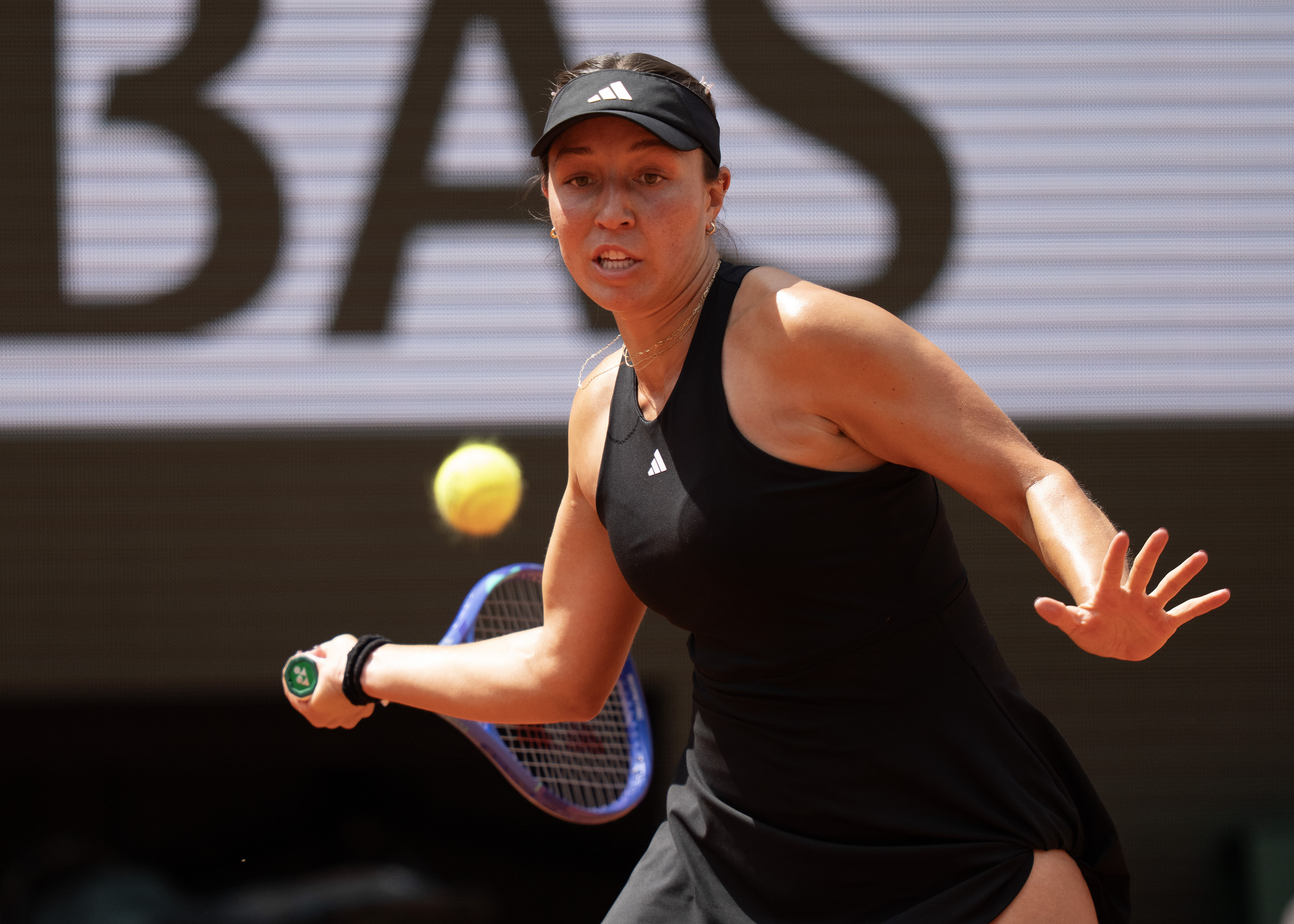 Jessica Pegula in action at the 2025 French Open - Source: Imagn